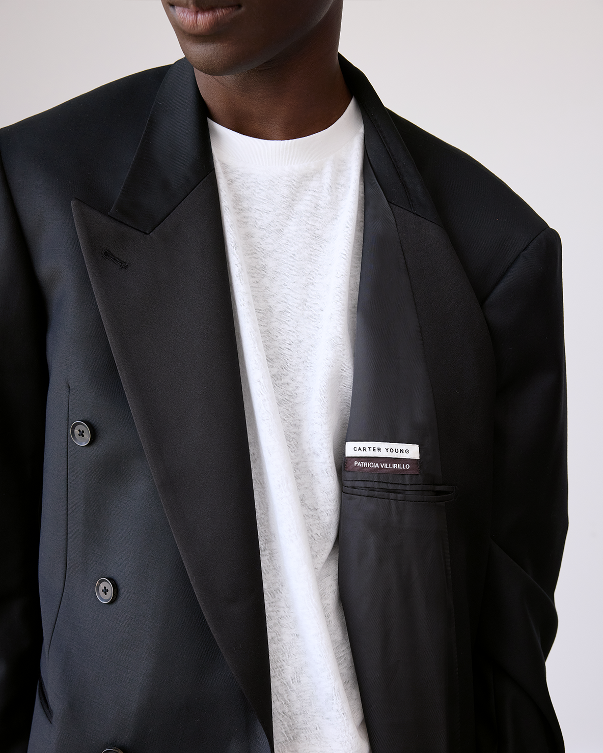 CY X PV Double Breasted Tuxedo Jacket