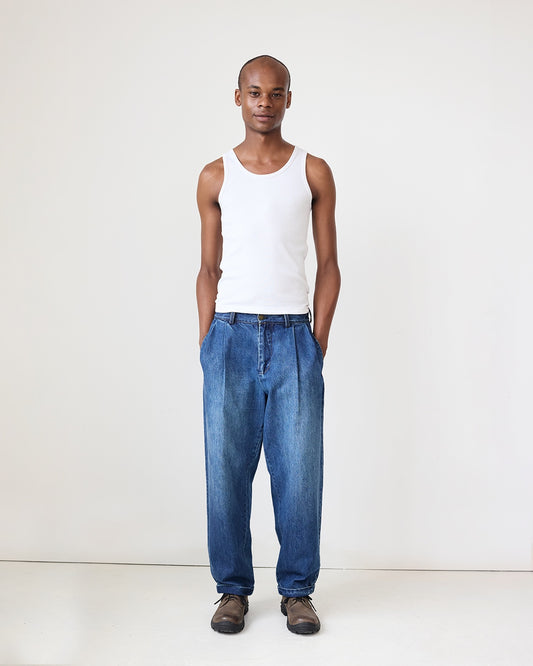 Washed Pleated Jean
