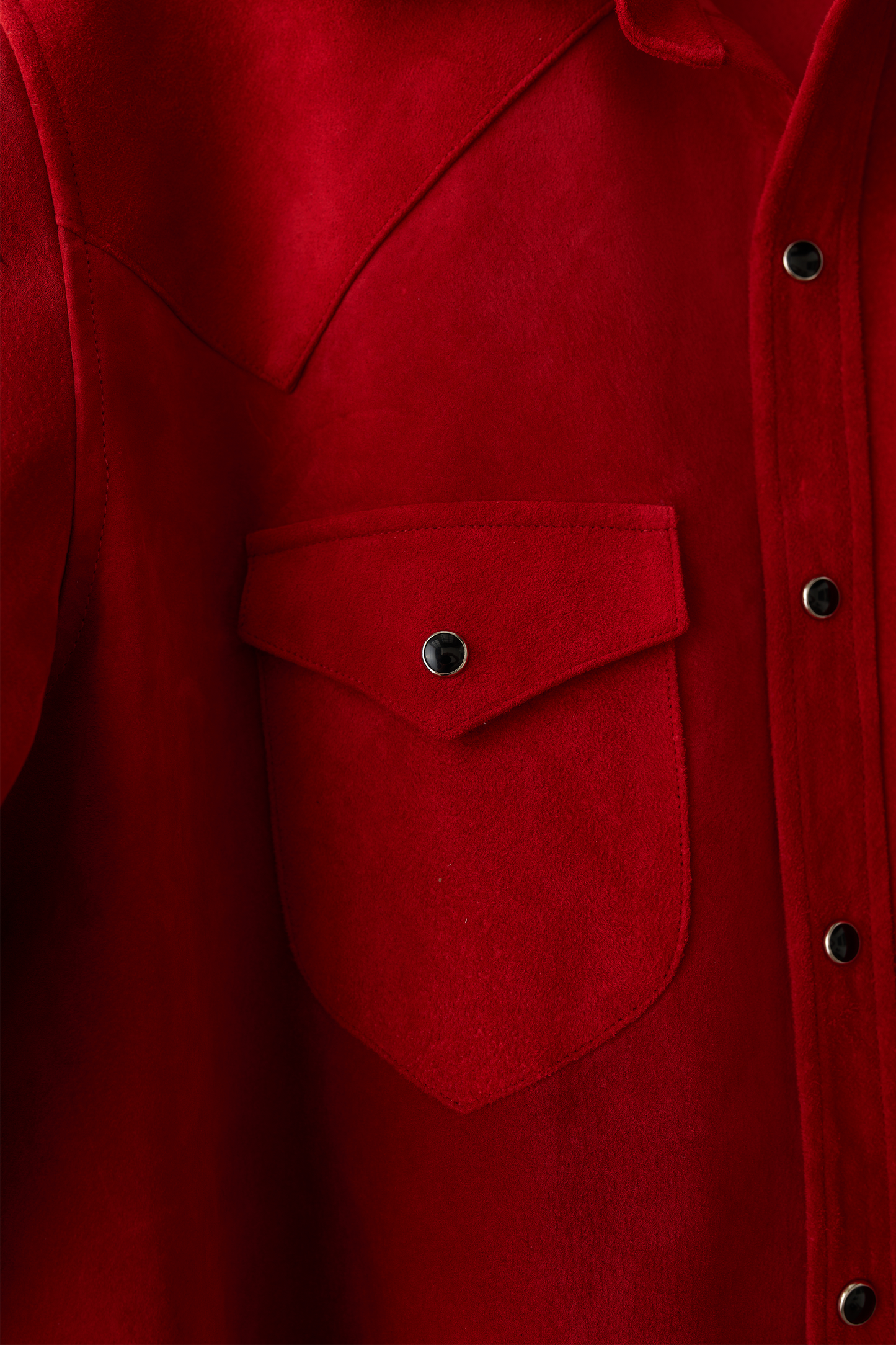 Red Suede Western Shirt