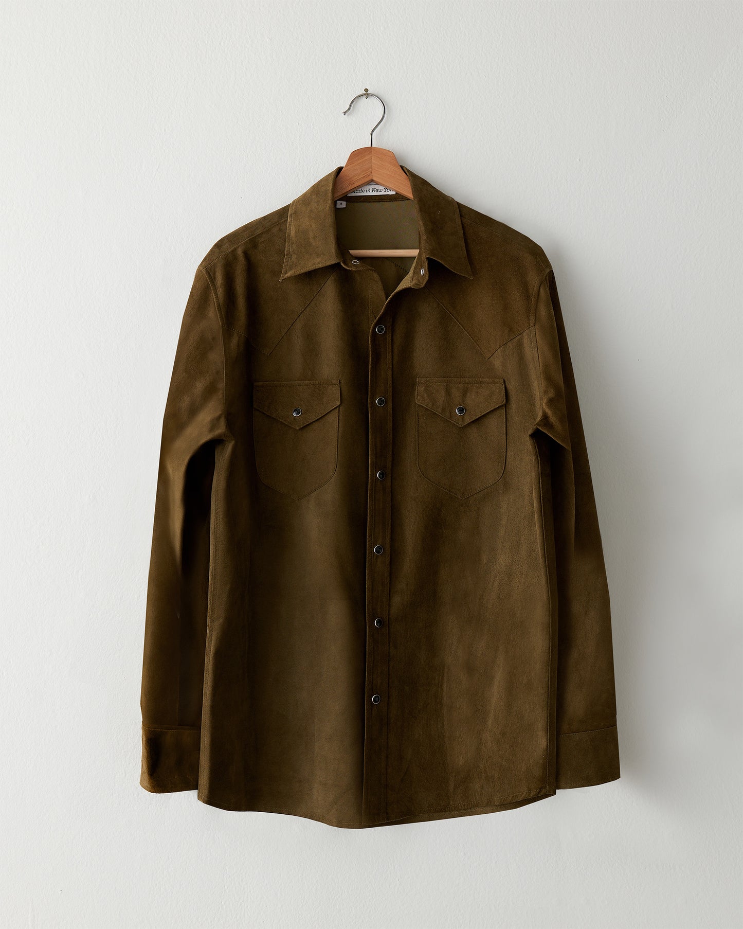 Olive Suede Western Shirt
