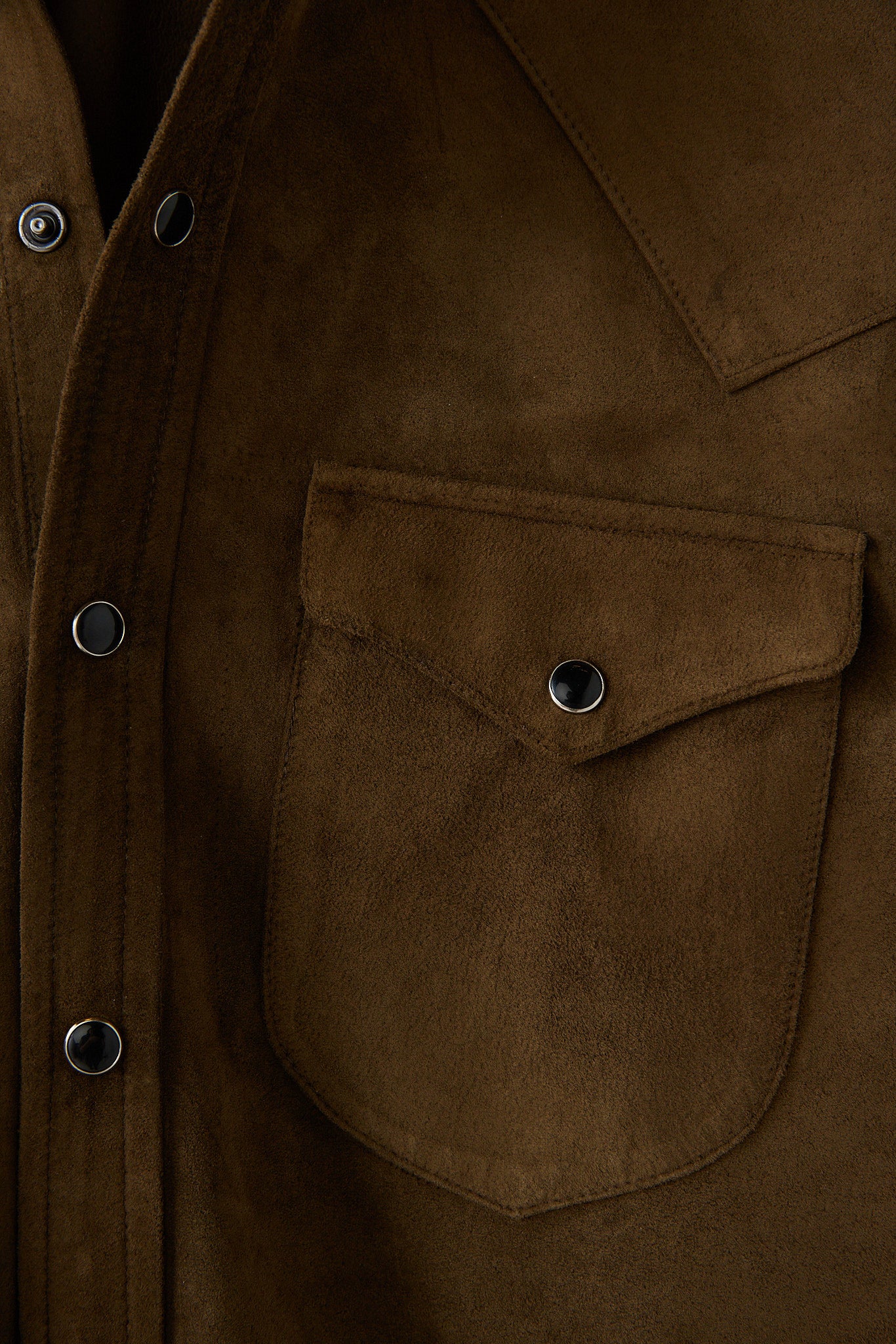 Olive Suede Western Shirt