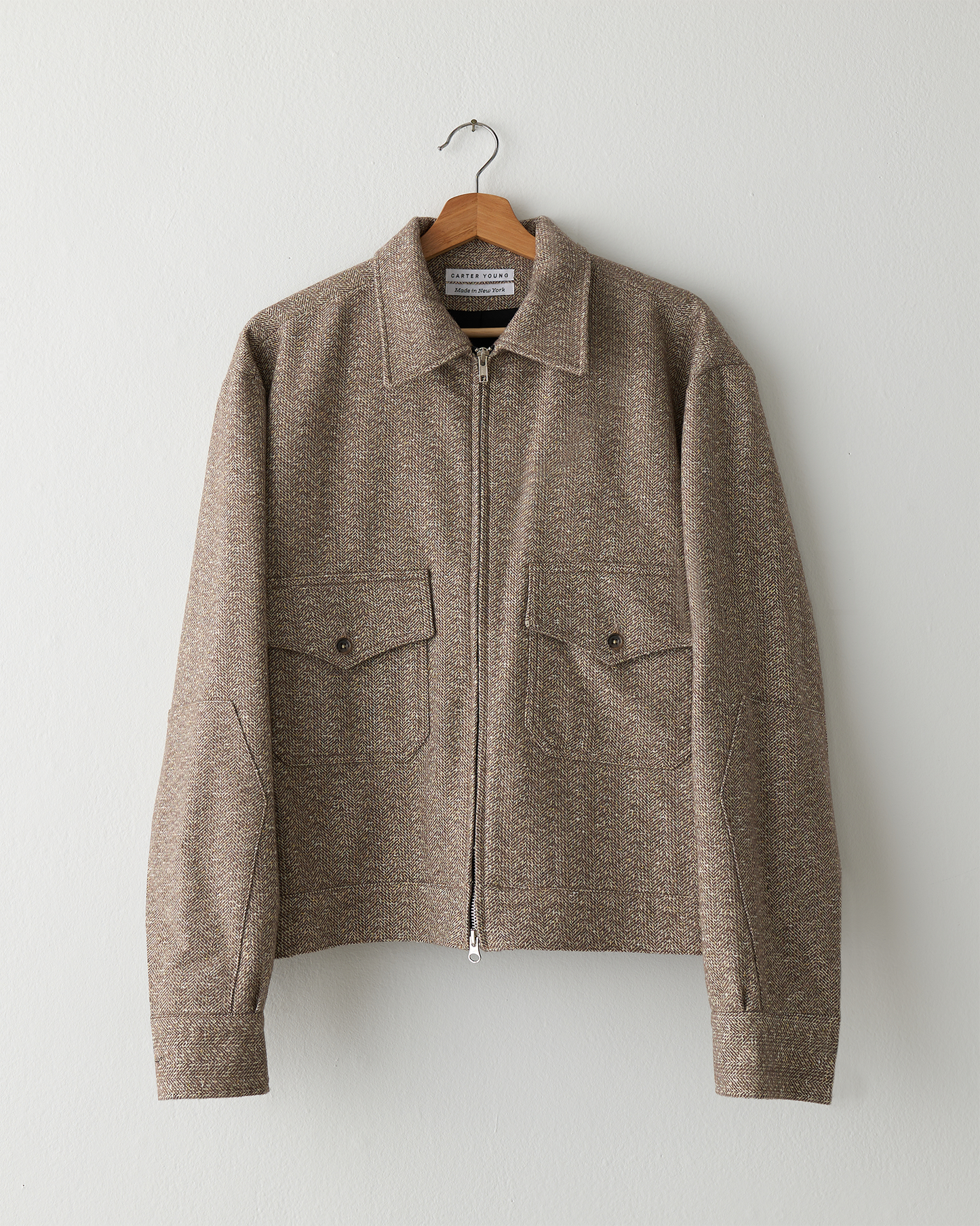 Flecked Taupe Harrington Jacket