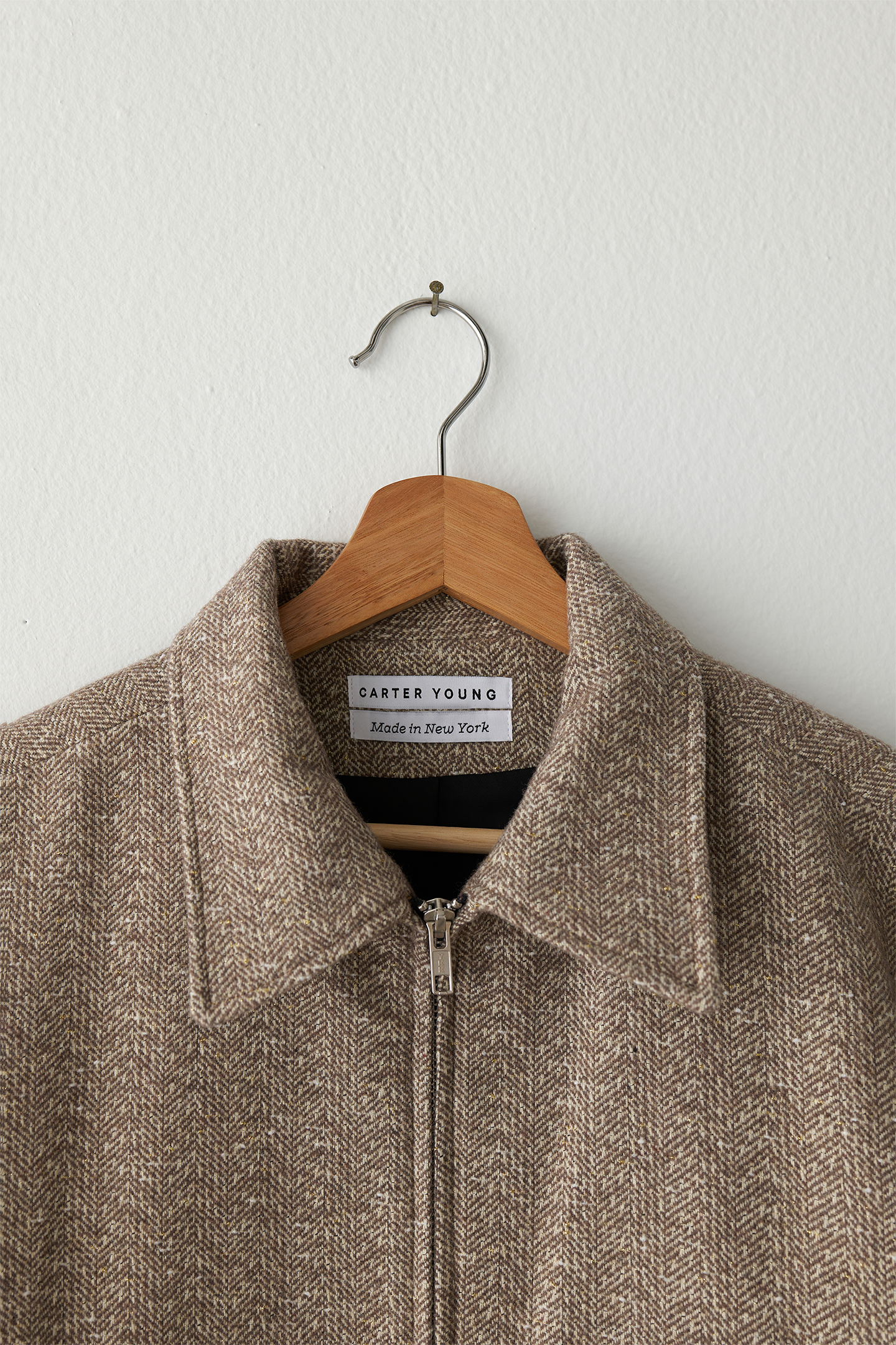Flecked Taupe Harrington Jacket