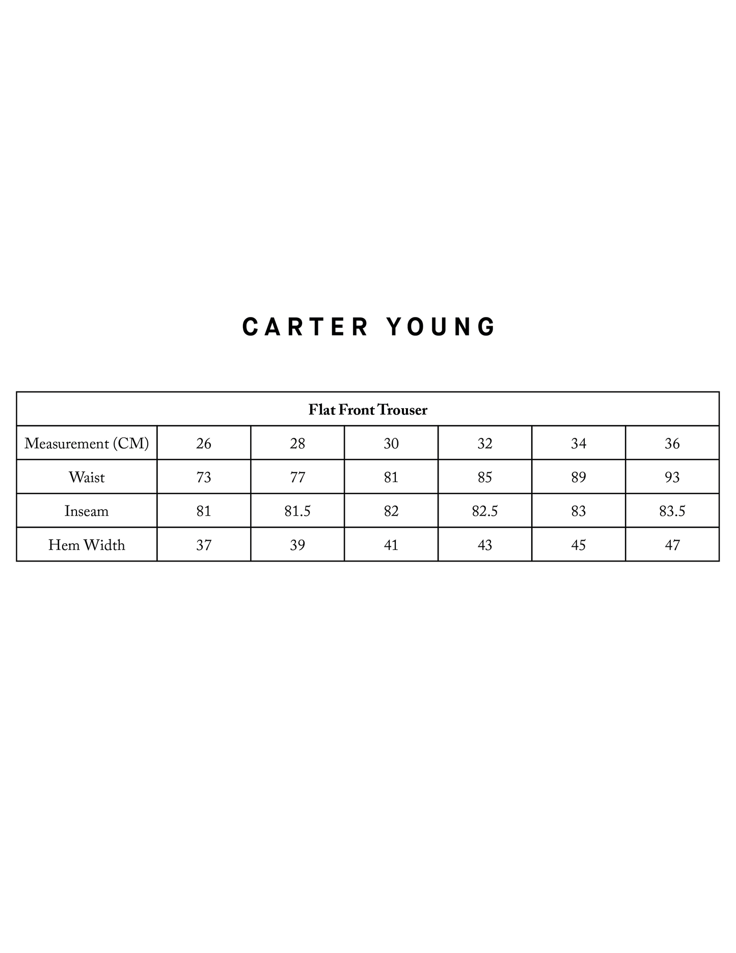 Flat Front Trouser