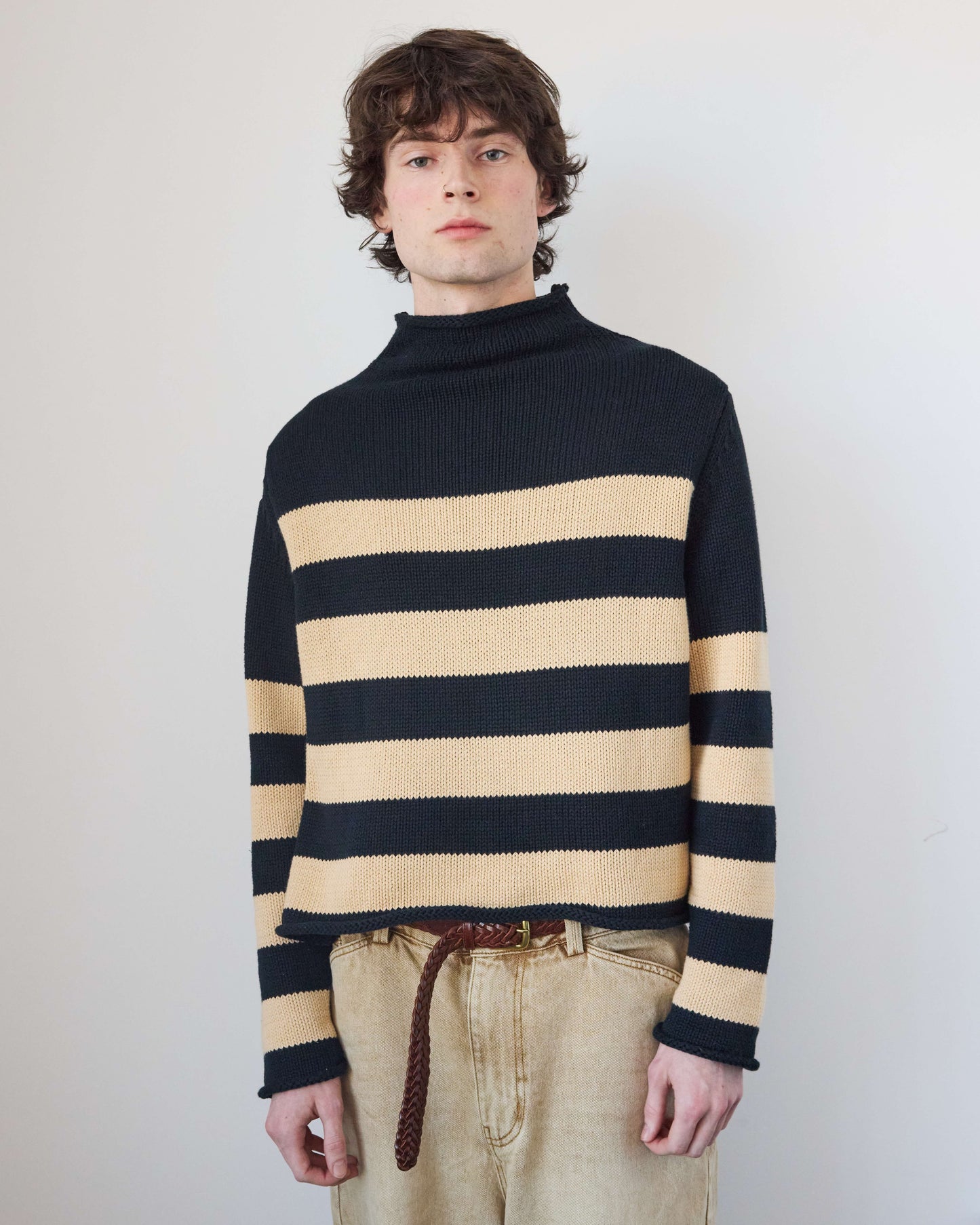 Striped Roll Neck Sweater