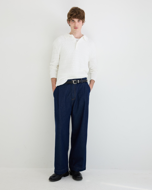 Cable Polo Sweater