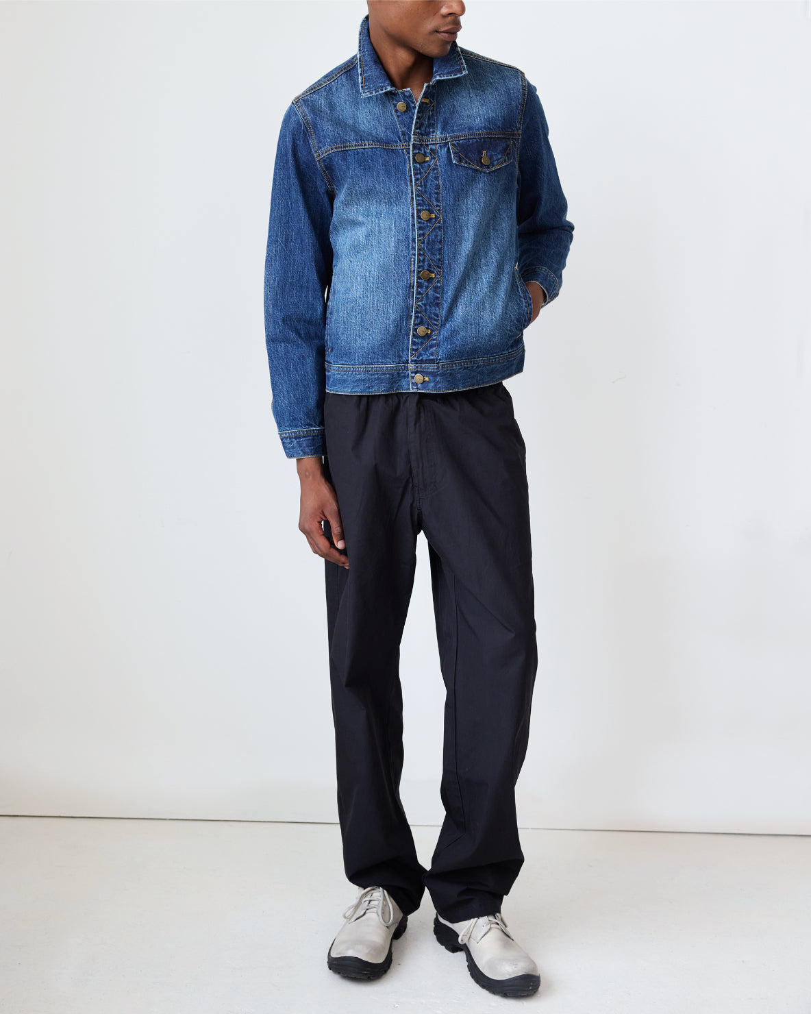 Washed Arch Denim Jacket