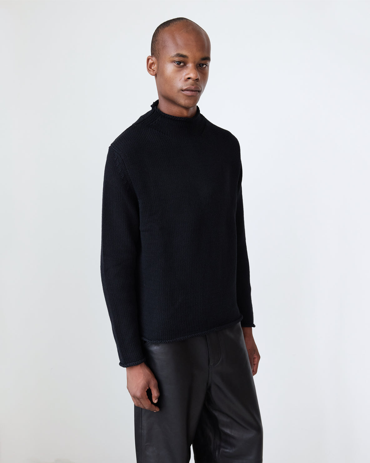 Cotton Roll Neck Sweater
