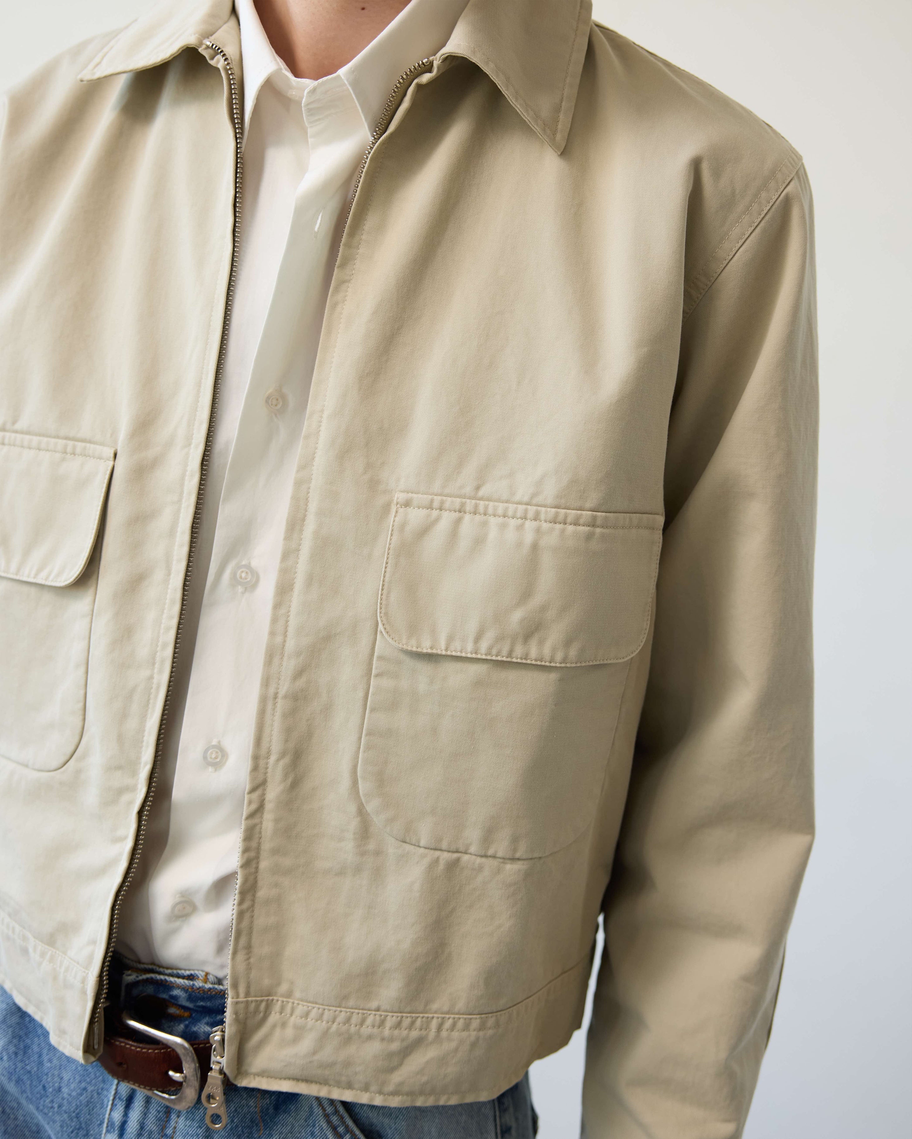 CARTER YOUNG ベージュ デニムジャケット Washed Andover Jacket — Pale Khaki | Carter Young