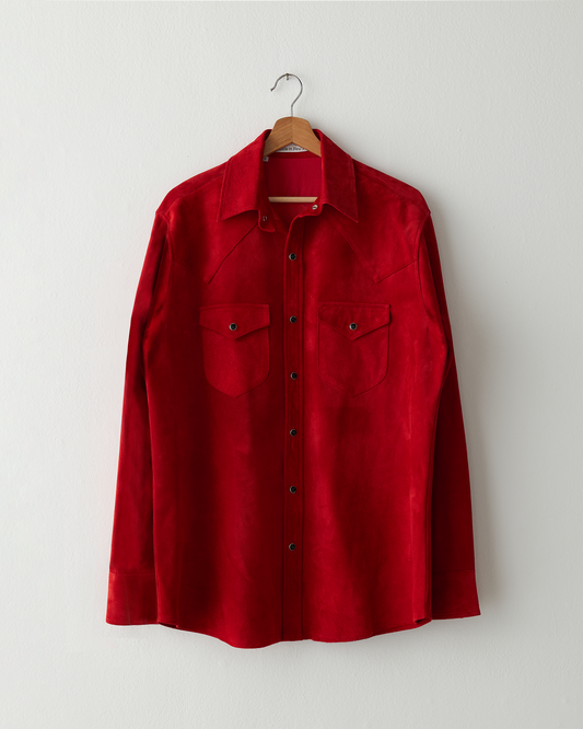 Red Suede Western Shirt